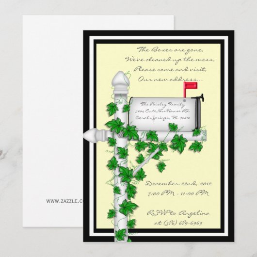 NIEDLICHES Sweet House Erwärmung Party Einladung (Vorne/Hinten)