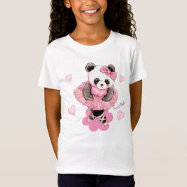 Niedliches Sweet Panda Ballett mit schönen rosa He T-Shirt