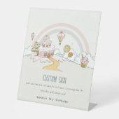 Niedliches Sweet Time Candy Land Birthday Custom P Sockelschild (Vorderseite)