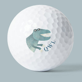 Niedliches T-Rex Dinosaur Monogramm Golfball