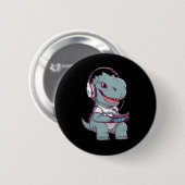 Niedliches T. Rex-Dinosaurier Videospiel Gaming Ga Button (Vorne & Hinten)
