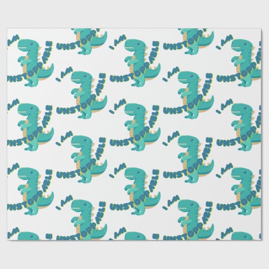 Niedliches T-REX mit motivierend Zitat Geschenkpapier (Flach)