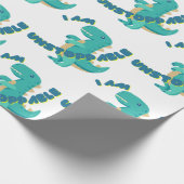 Niedliches T-REX mit motivierend Zitat Geschenkpapier (Ecke)