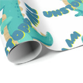 Niedliches T-REX mit motivierend Zitat Geschenkpapier (Rolleneckpunkt)