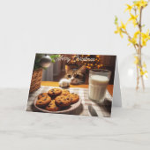 Niedliches Tabby Cat Erlernen von Cookies Weihnach Karte (Gelbe Blume)