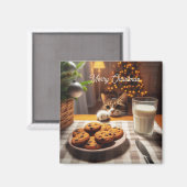 Niedliches Tabby Cat Erlernen von Cookies Weihnach Magnet (Vorderseite/Rückseite)