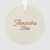 Niedliches Tabby Cat Erlernen von Cookies Weihnach Ornament (Rückseite)