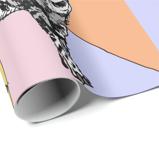 Niedliches Tabby Cat Pasta Geschenkpapier (Rolleneckpunkt)