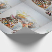 Niedliches Tabby Cat Spielen Geschenkpapier (Ecke)
