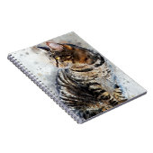 Niedliches Tabby Cat Wasserfarbene Kunst, Dichtung Notizblock (Rechte Seite)