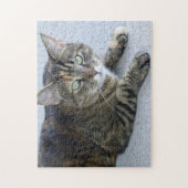 Niedliches Tabby-Katzen-Foto Puzzle (Vertikal)