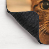 Niedliches Tabbykatzen-Gesicht mousepad (Ecke)