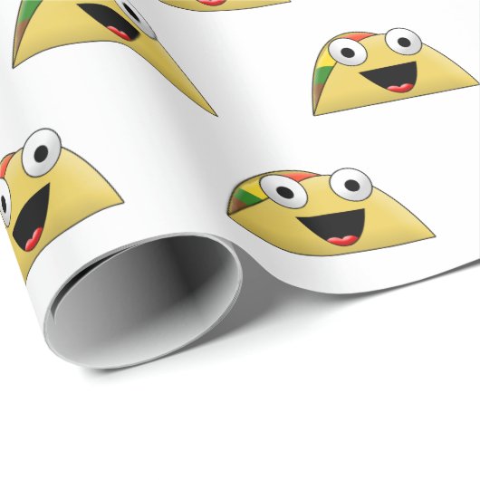 Niedliches Taco Geschenkpapier (Rolleneckpunkt)