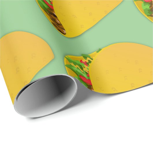 Niedliches Taco Geschenkpapier (Rolleneckpunkt)