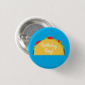 Niedliches Taco Kinder 1. Geburtstag Party Mexikan Button (Vorne & Hinten)