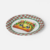 Niedliches Taco-Liebhaber Party Pappteller (Schrägansicht)
