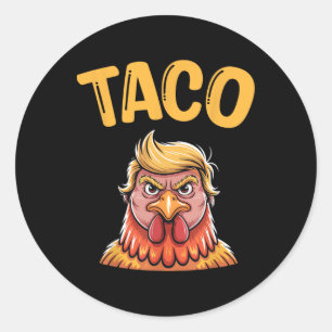 Niedliches Taco Trump hält immer die Finger aus de Runder Aufkleber