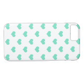 Niedliches tadelloses Herz-Muster auf Weiß Case-Mate iPhone Hülle (Rückseite (Horizontal))