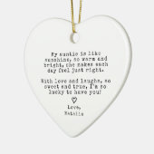 Niedliches Tante Geschenk von Niece Nephew Tante W Keramik Ornament (Links)