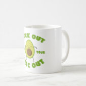 Niedliches Tanzen Avocado "Rock out with Your Guac Kaffeetasse (VorderseiteRechts)