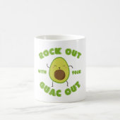 Niedliches Tanzen Avocado "Rock out with Your Guac Kaffeetasse (Mittel)
