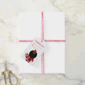 Niedliches Tanzen Black Santa Geschenkanhänger (Mit Garn)