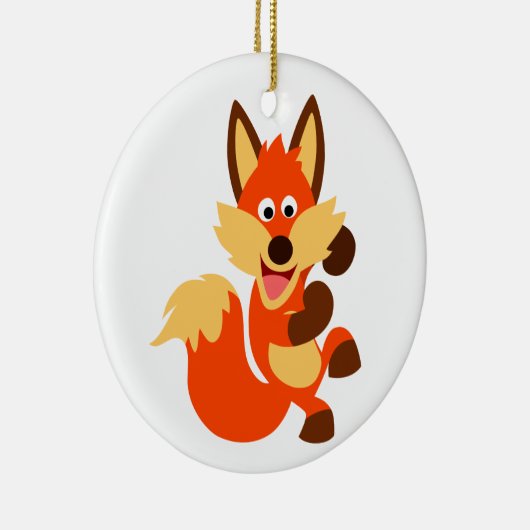 Niedliches Tanzen Cartoon Fox Ornament (Rechts)