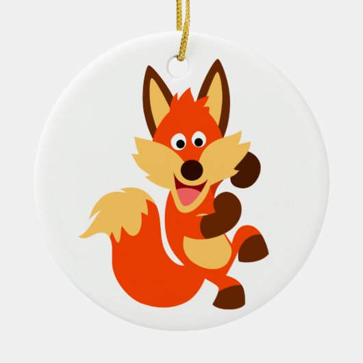 Niedliches Tanzen Cartoon Fox Ornament (Vorne)