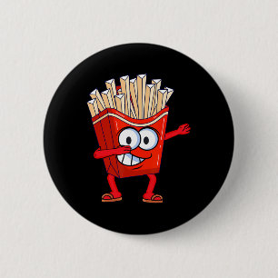 Niedliches Tanzen Französisch Fries Funny Dabbing Button