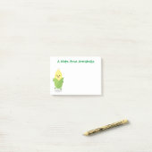 Niedliches Tanzen Kawaii Mais Cob Cartoon Abbildun Post-it Klebezettel (Auf Schreibtisch)