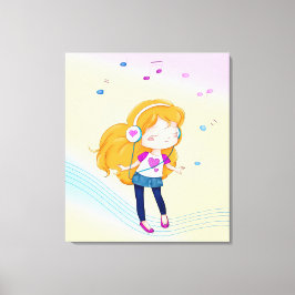 Niedliches TanzGirl Leinwanddruck