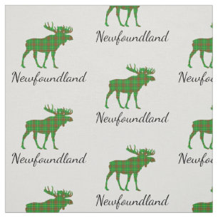 Niedliches Tartan-Elch Neufundland Stoff