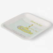 Niedliches Tauchen im Unterwasser-U-Boot jedes Leb Pappteller (Gewinkelt)