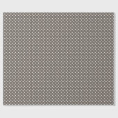 Niedliches Taupe Dark Grau Brown White Punkte Must Geschenkpapier (Flach)