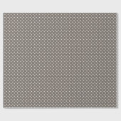 Niedliches Taupe Dark Grau Brown White Punkte Must Geschenkpapier (Flach)