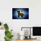 niedliches Taurus-Poster Poster (Heimbüro)