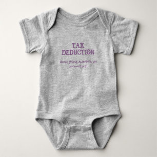 Niedliches "Tax Deduction"-Zitat des Rechnungsführ Baby Strampler