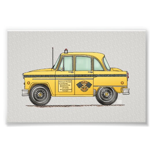 Niedliches Taxi Fotodruck (Vorne)
