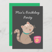 Niedliches Tea-Party für Tea-Tea-Tee Einladung (Vorne/Hinten)