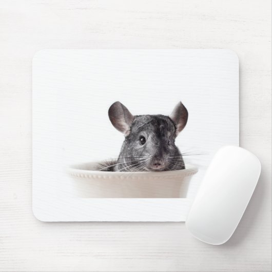 Niedliches Teacup-Chinchilla-Grau Mousepad (Mit Mouse)