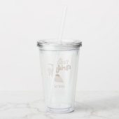 Niedliches Team Bride Brautparty Personalisiert Acryltrinkbecher (Rückseite)