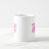 Niedliches Team Bride Bridesmaid Name Wedding Pink Kaffeetasse (Mittel)