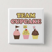 Niedliches Team-Kuchen-Button Button (Vorderseite)