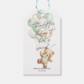 Niedliches Teddy Bären Gender Neutral Modern Sage Geschenkanhänger (Vorderseite)