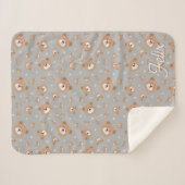 Niedliches Teddy-Bärenmuster Personalisiert Sherpadecke (Vorderseite (Horizontal))