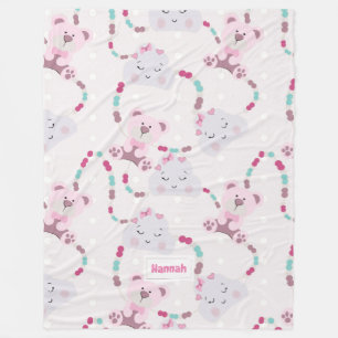 Niedliches Teddy-Bärn-und Fleecedecke