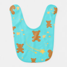 Niedliches Teddy Bear Baby Bib mit Stars