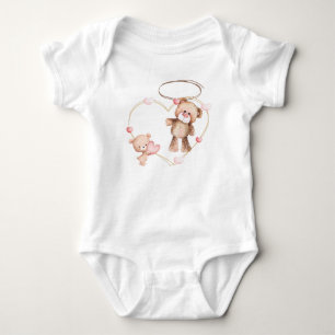 Niedliches Teddy Bear Baby Kleidungsdesign Strampler