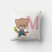 Niedliches Teddy Bear Baby Pink White Kissen (Vorderseite)