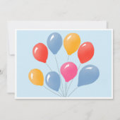 Niedliches Teddy Bear Balloons Kindergeburtstag Fo Dankeskarte (Rückseite)